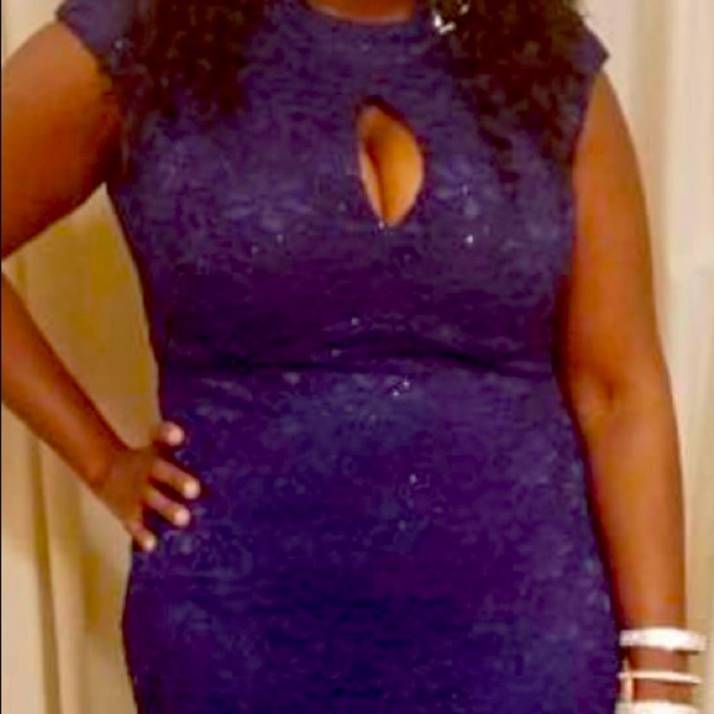 Navy blue formal dress for any special occasion.